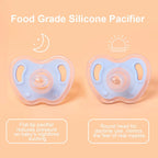 Baby Pacifier Set - 3-Piece Silicone with Case & Chain