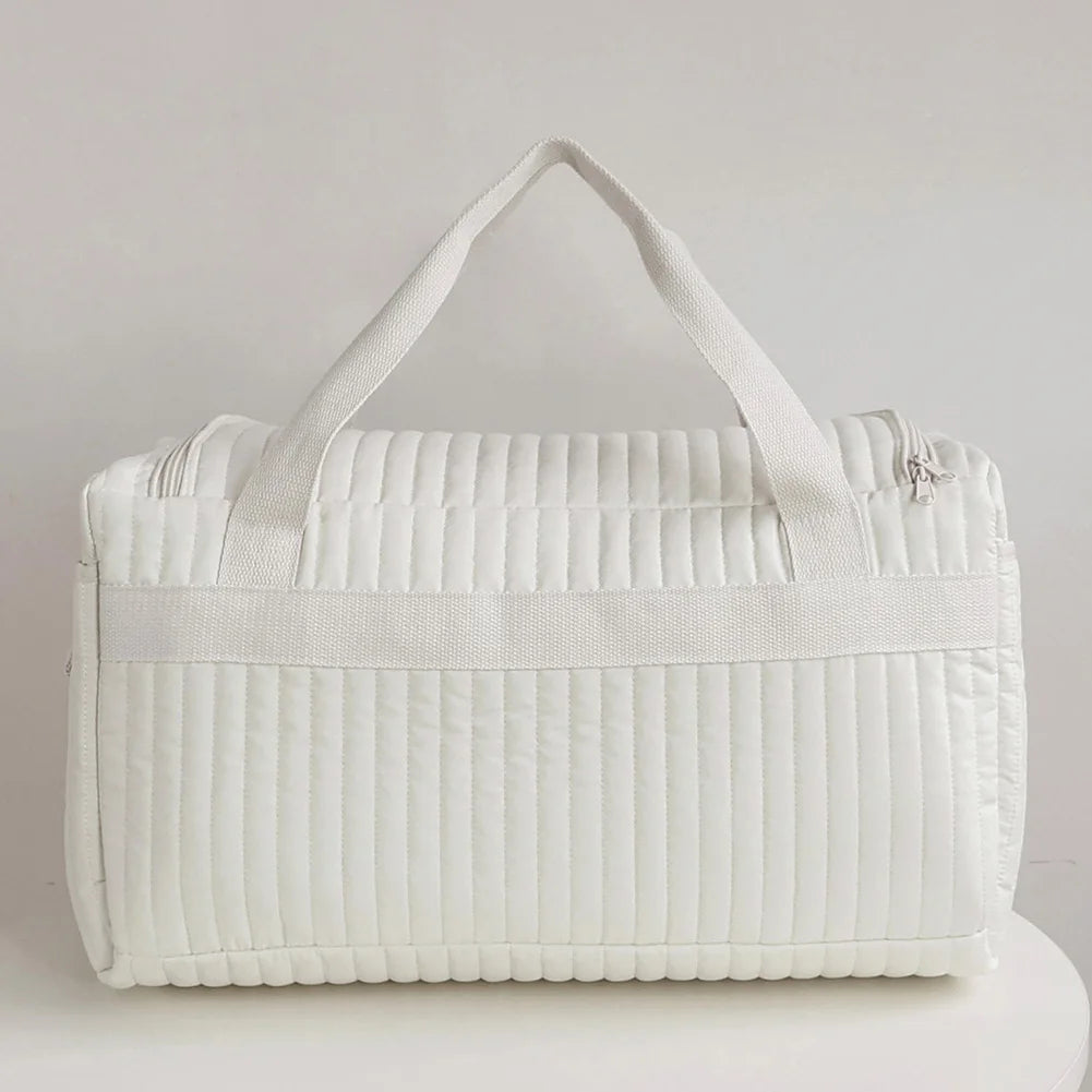 Quilted Baby Diaper Bag - Large Capacity Travel Bag