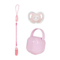 Baby Pacifier Set - 3-Piece Silicone with Case & Chain