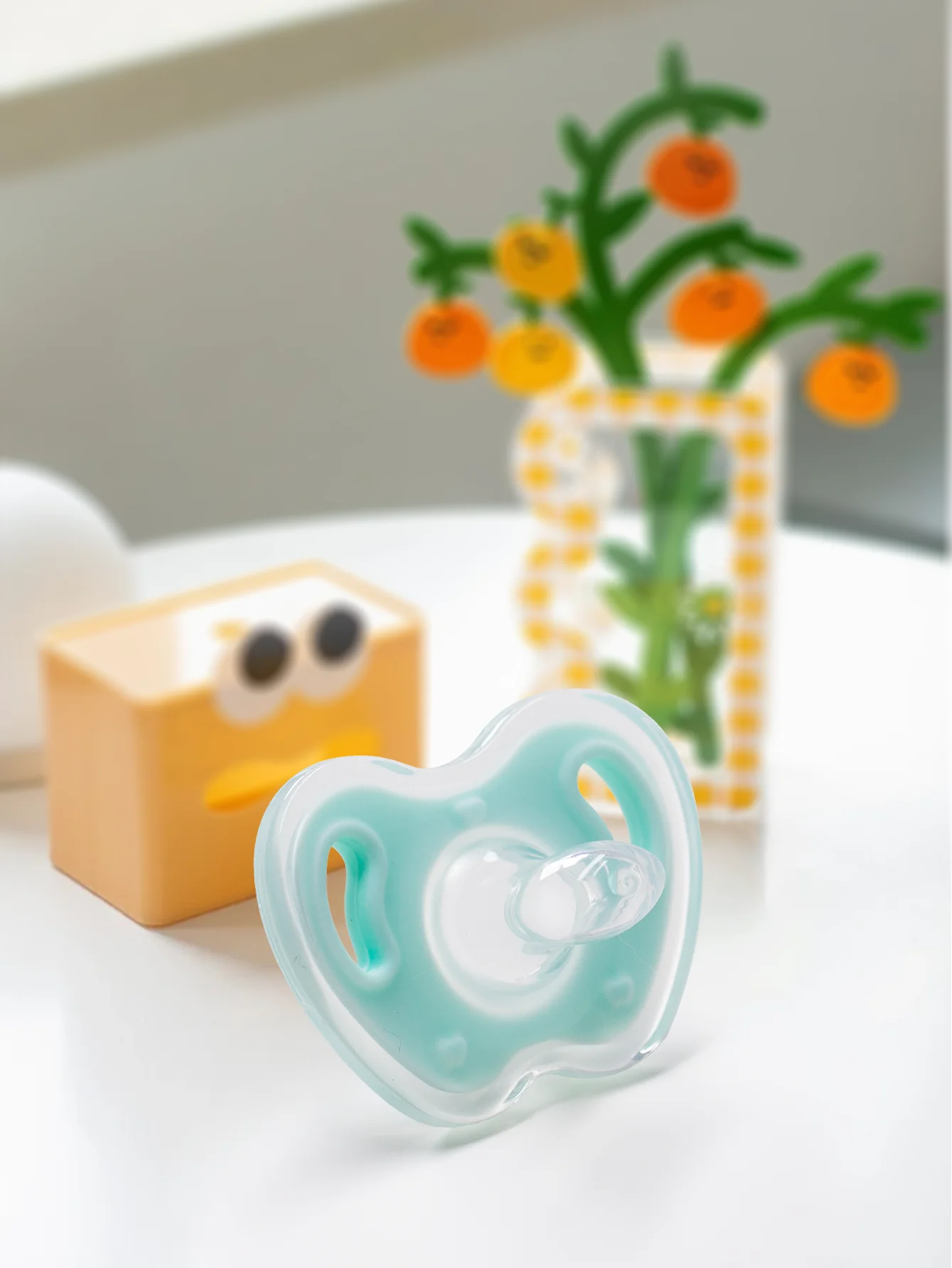 Baby Pacifier Set - 3-Piece Silicone with Case & Chain
