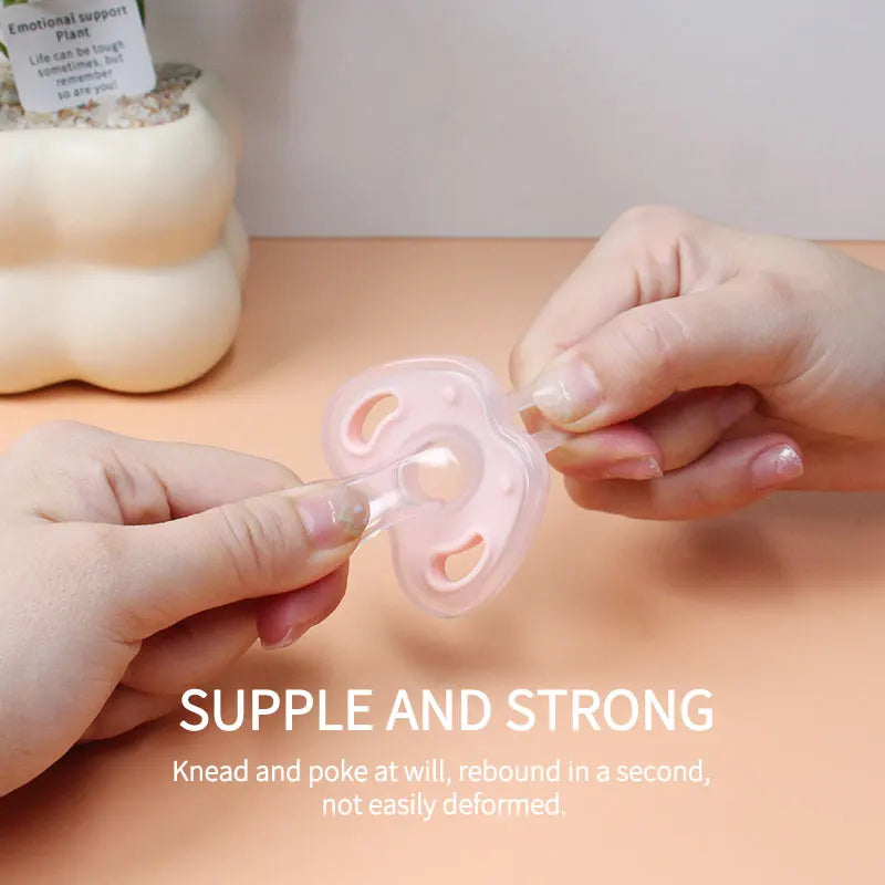 Baby Pacifier Set - 3-Piece Silicone with Case & Chain