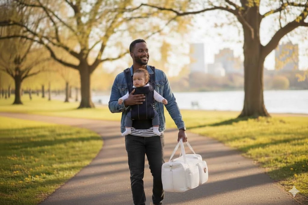 Quilted Baby Diaper Bag - Large Capacity Travel Bag