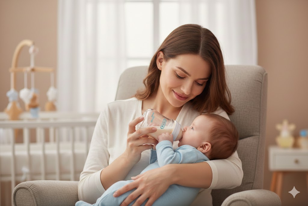 MAMIJOY Anti-Choke Baby Bottle Newborn Glass Bottles 90/160ML