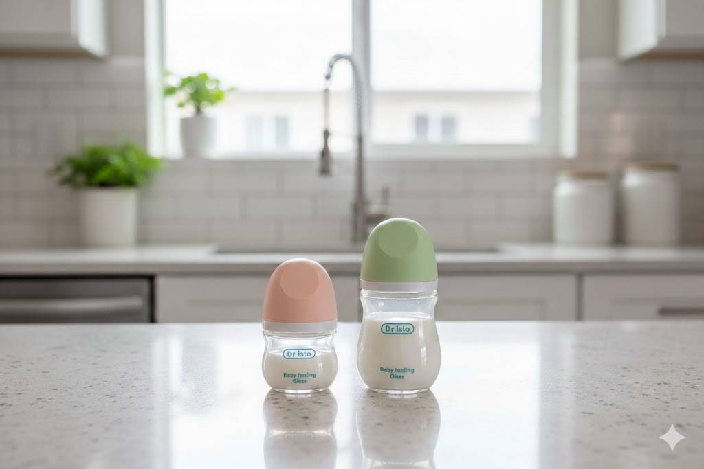 MAMIJOY Anti-Choke Baby Bottle Newborn Glass Bottles 90/160ML