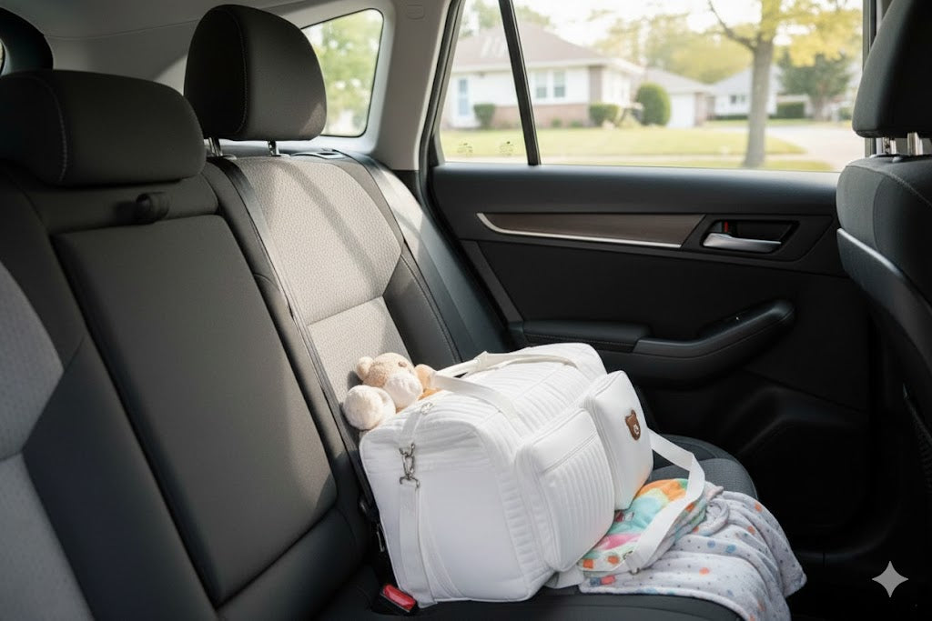 Quilted Baby Diaper Bag - Large Capacity Travel Bag